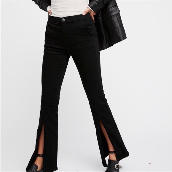 Free People Denim - Free People Flare Slit Jeans